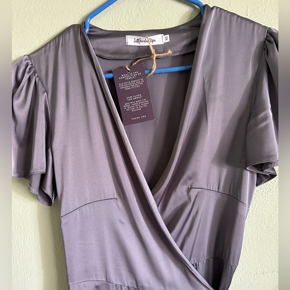 Handmade silk wrap dress
